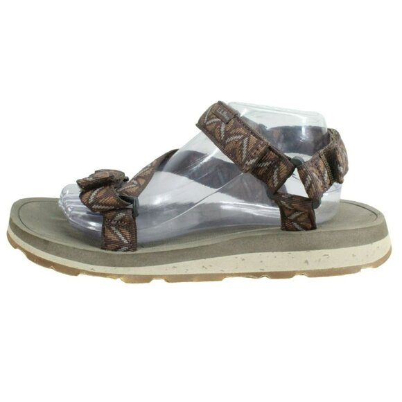 LL Bean Brown Nylon Adjustable Hook & Loop Outdoor Sandals Size 11 M - Picture 1 of 9